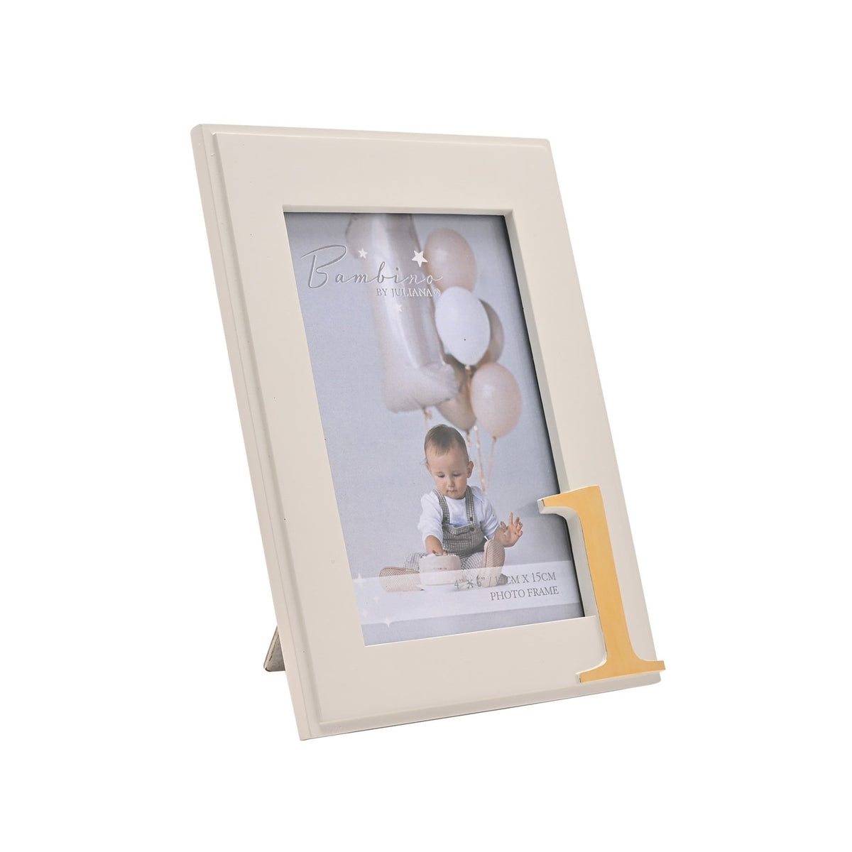 Bambino 1st Birthday Resin Photo Frame Gold 4" x 6