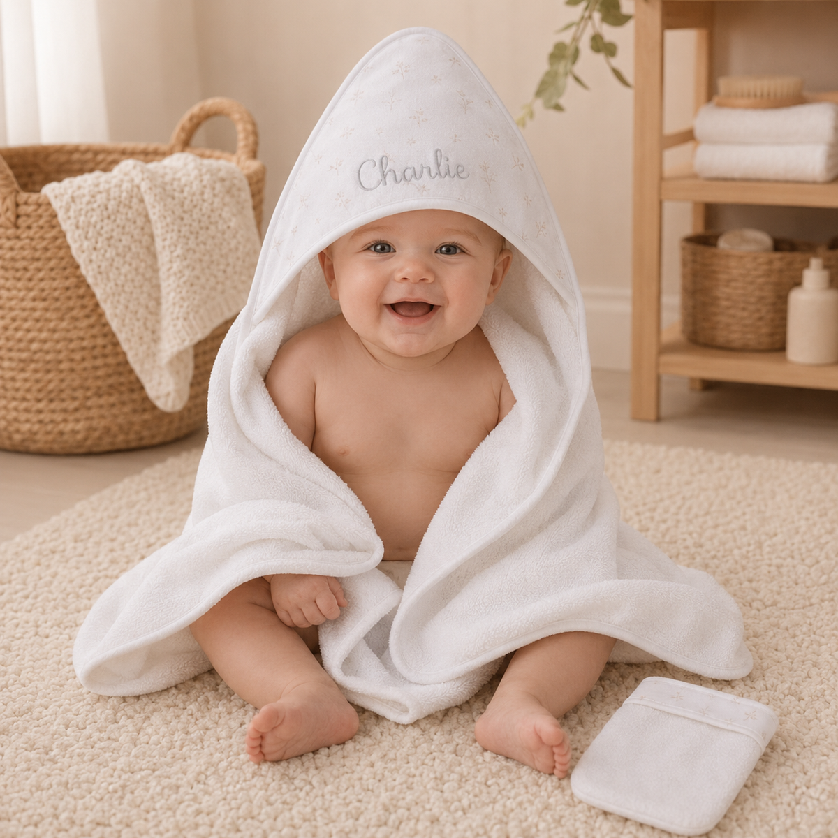 Cherish- Hooded Bath Towel & Mitt