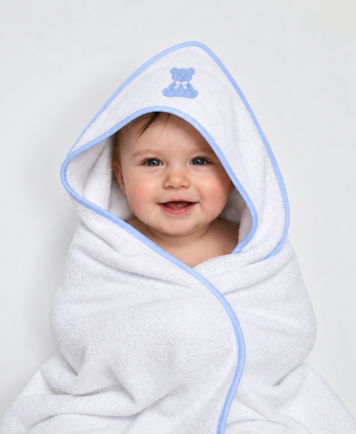 Hooded Baby Bath Towel & Mitt