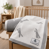 Personalised Organic Bunny Baby Blanket