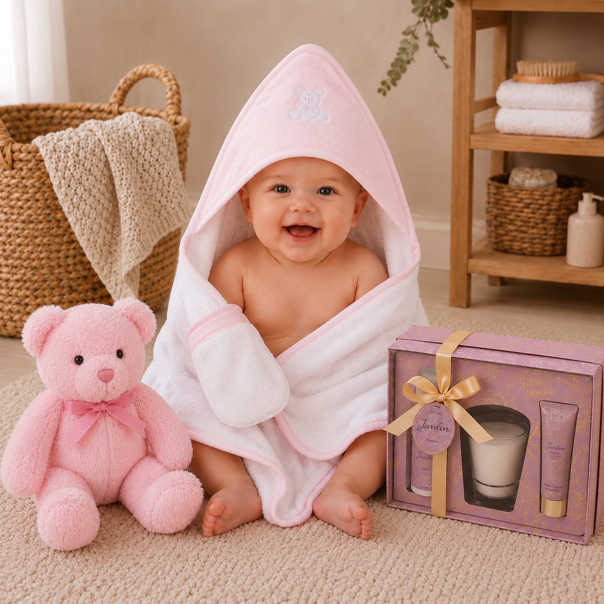 Mother & Baby Gift Hamper - Pink, Blue or White