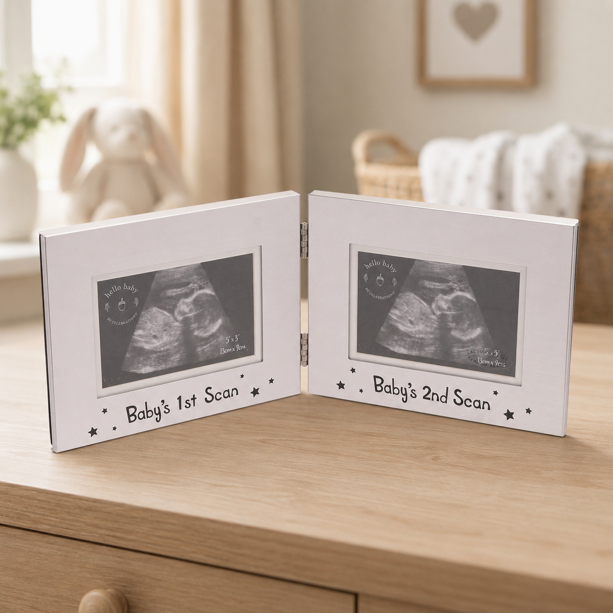 Baby's First & Second Scan Frame 4" x 2.5"