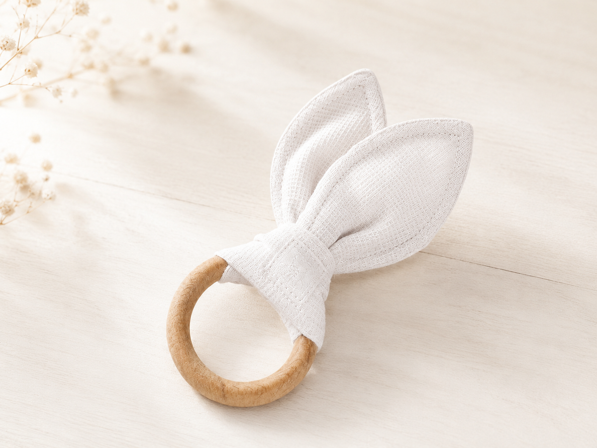 Signature Beech Wood Bunny Ear Teether