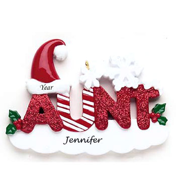 Personalised Aunt Christmas Ornament- 329