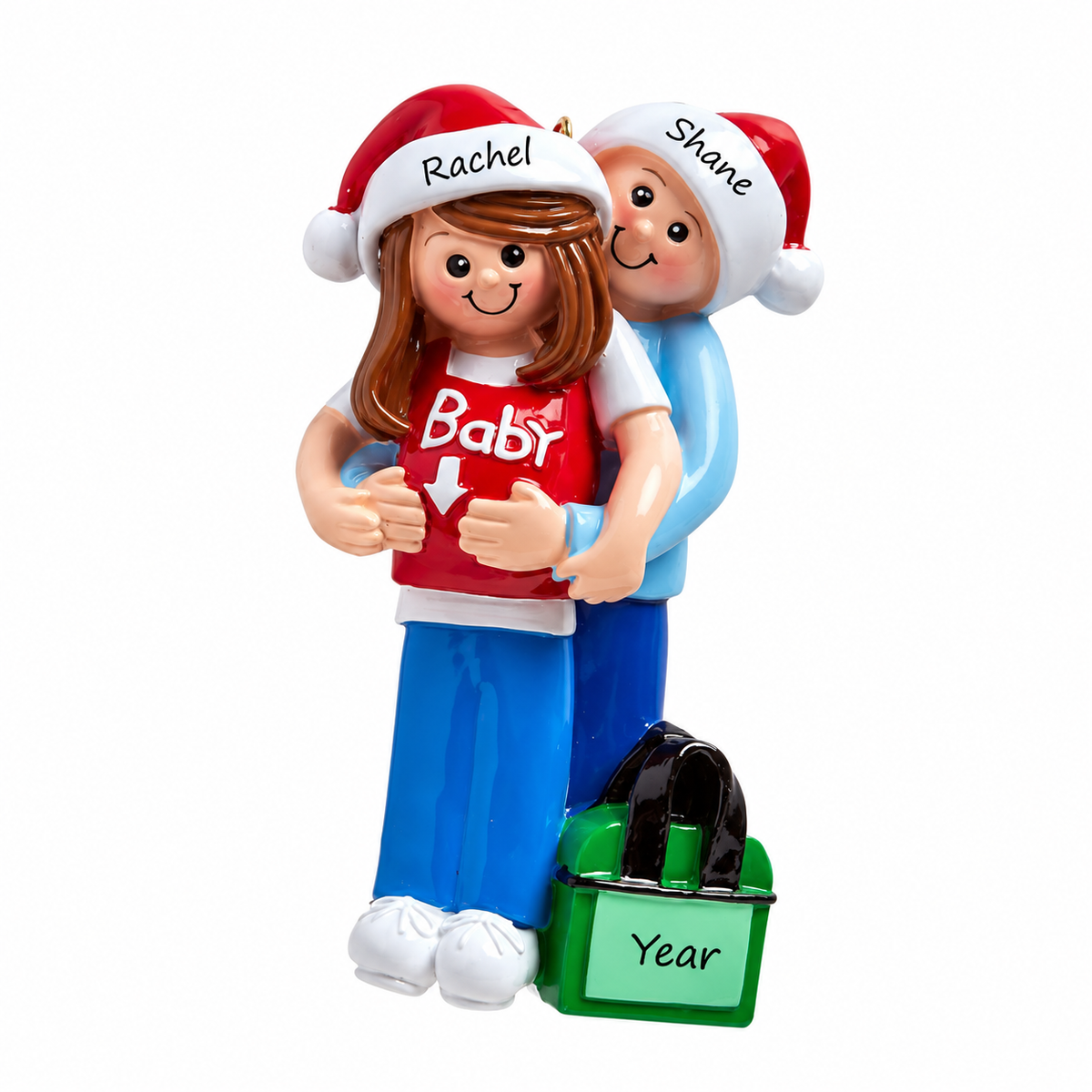 Waiting for Baby Personalised Christmas Ornament (1256-Brown)