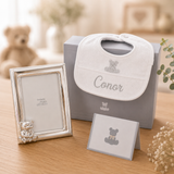 Silver Frame and Bib Gift Box
