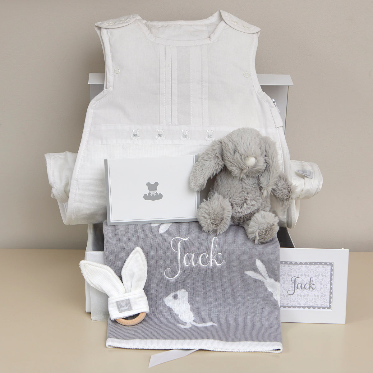Luxury Bunny Baby Hamper | Personalised Baby Gift Hamper
