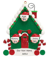 Candy Cane House 3 Personalised Christmas Ornament