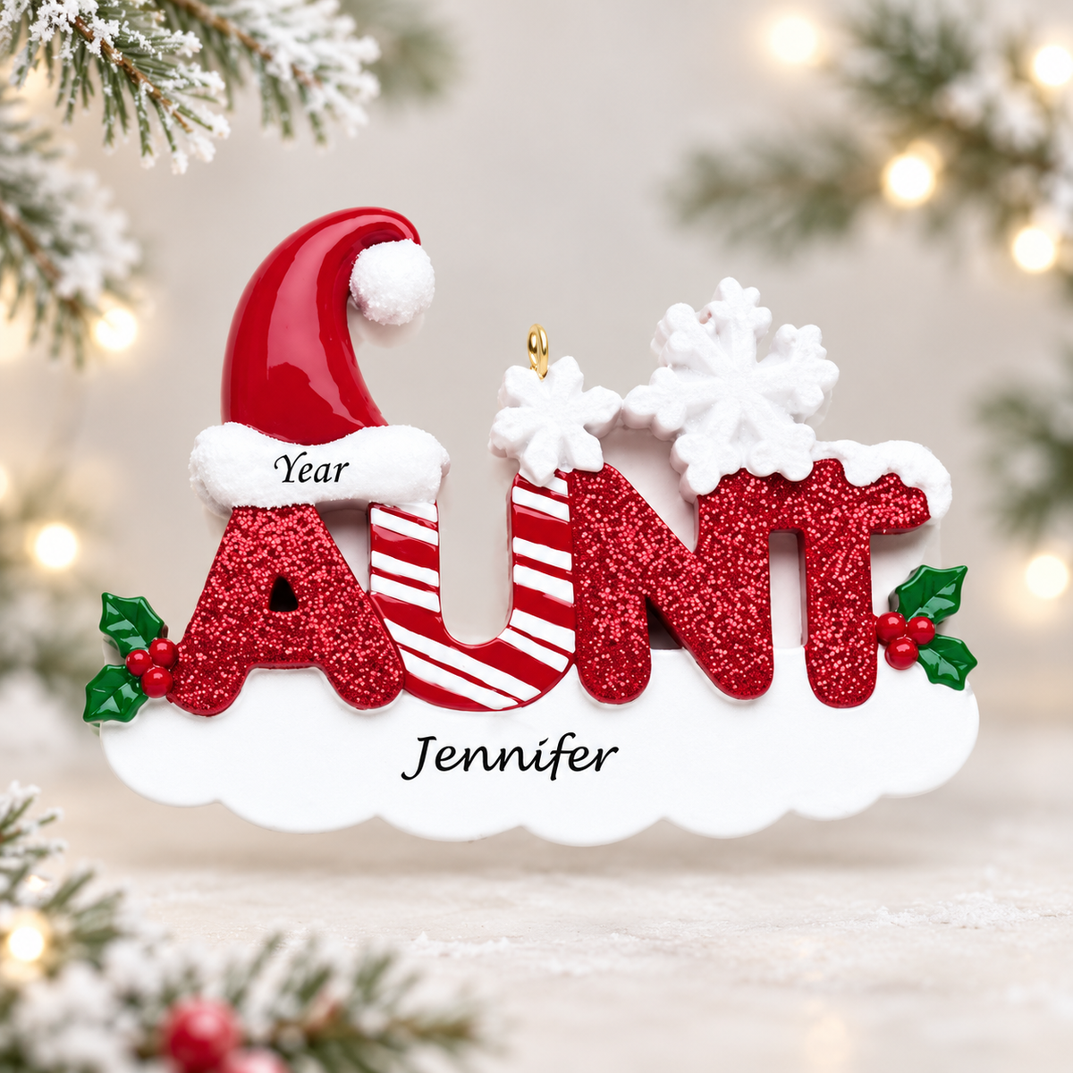 Personalised Aunt Christmas Ornament- 329
