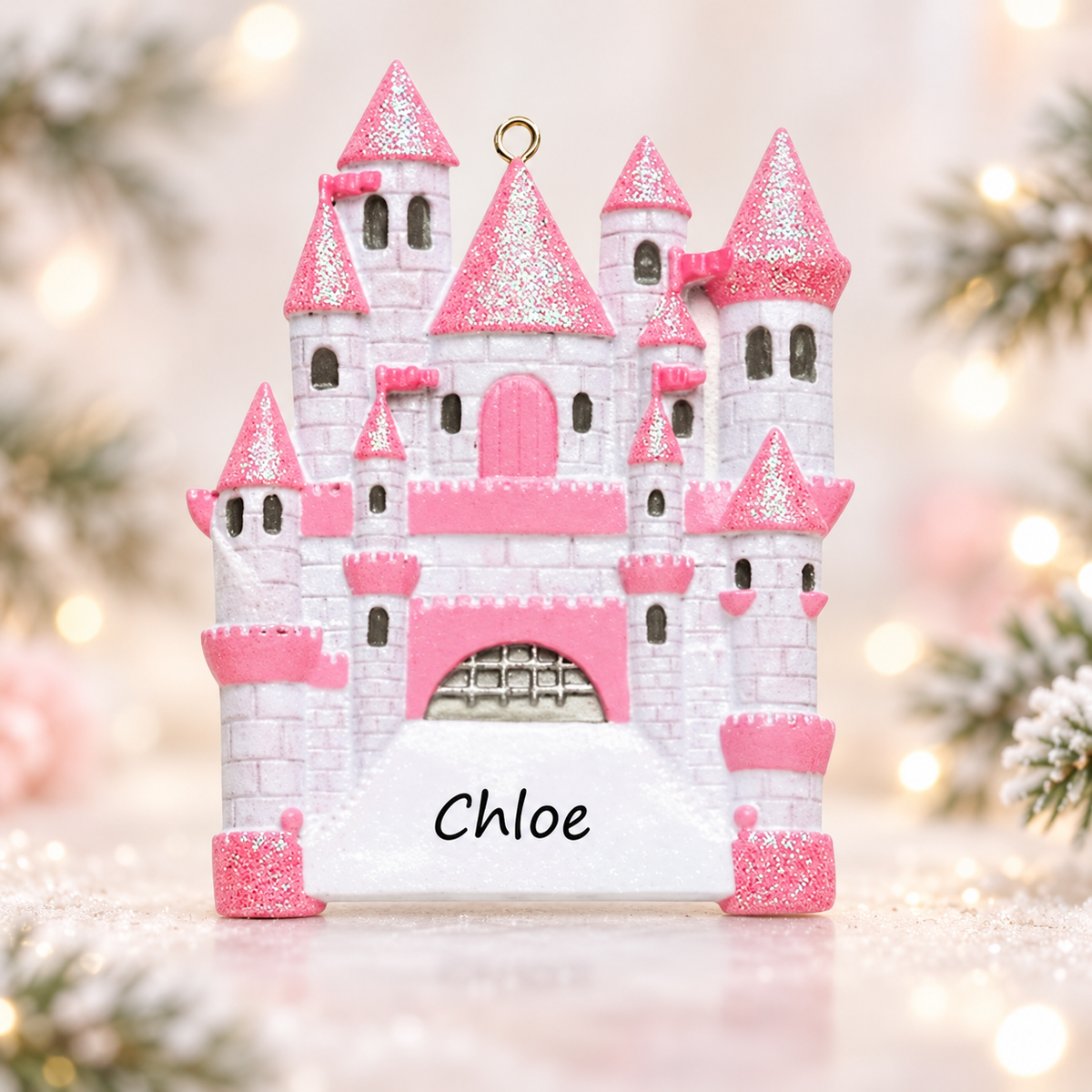 Personalised Princess Castle Christmas Ornament -151