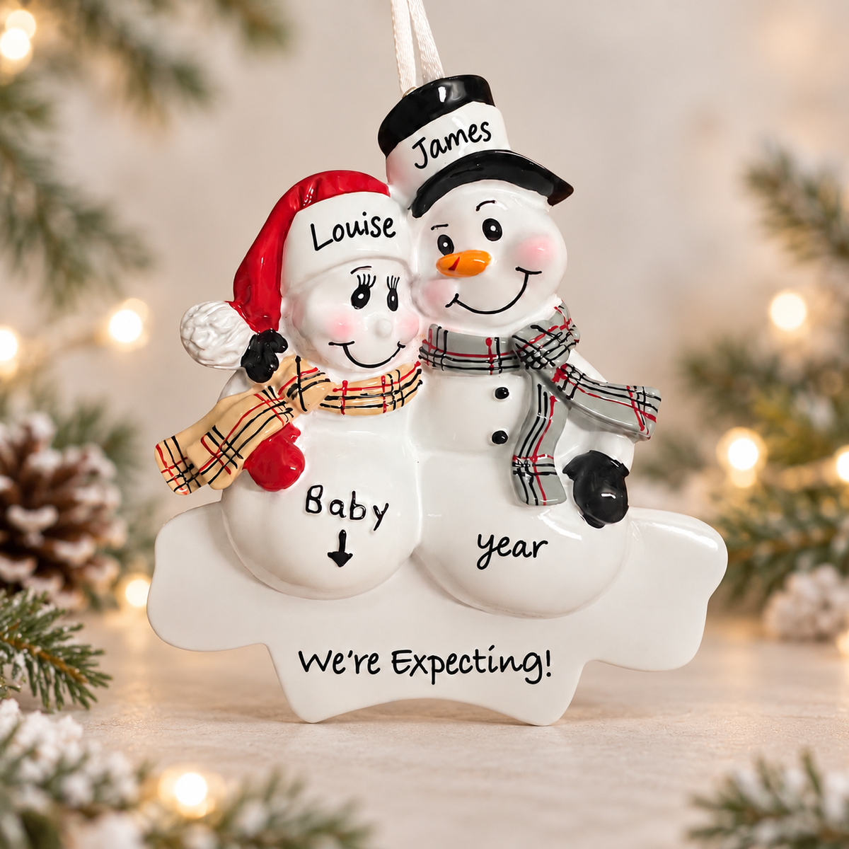 PX We’re Expecting Personalised Christmas Ornament (PX807)