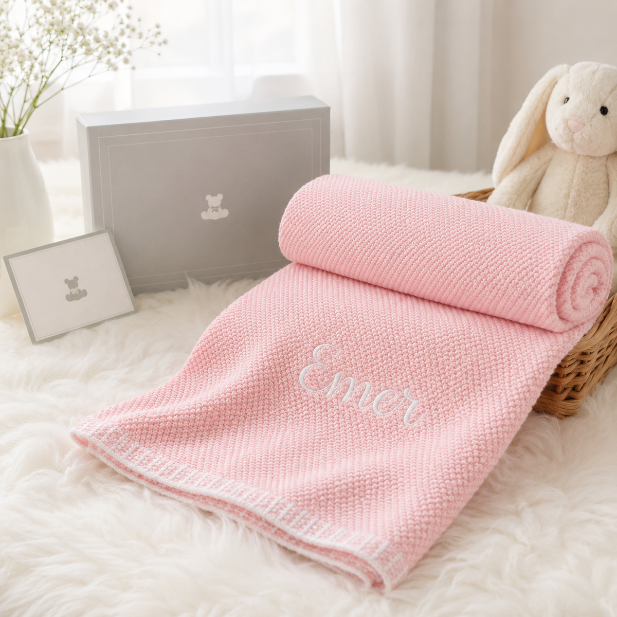 Signature Organic Cotton Baby Blanket- Personalised