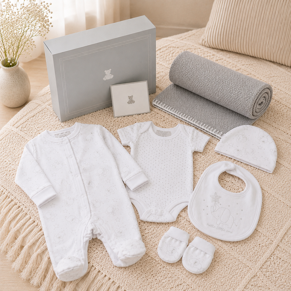 Newborn Baby Gift Box- White