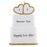 Happily Ever after Wedding Cake Christmas Ornament (2122)