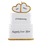 Happily Ever after Wedding Cake Christmas Ornament (2122)