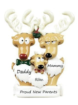 Reindeer Family 3 Personalised Christmas Ornament 6-3