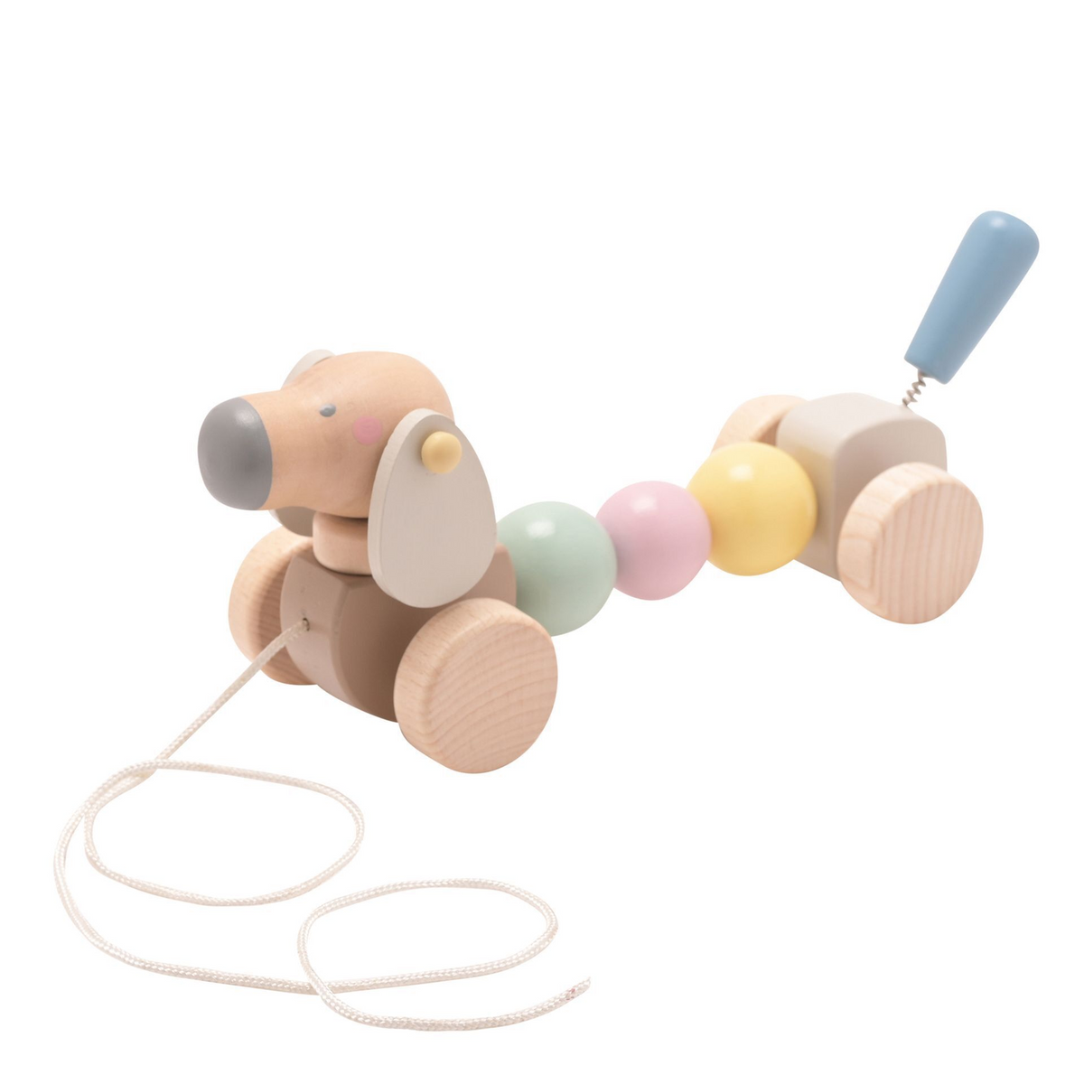 Bambino Pull Along Wooden Dog