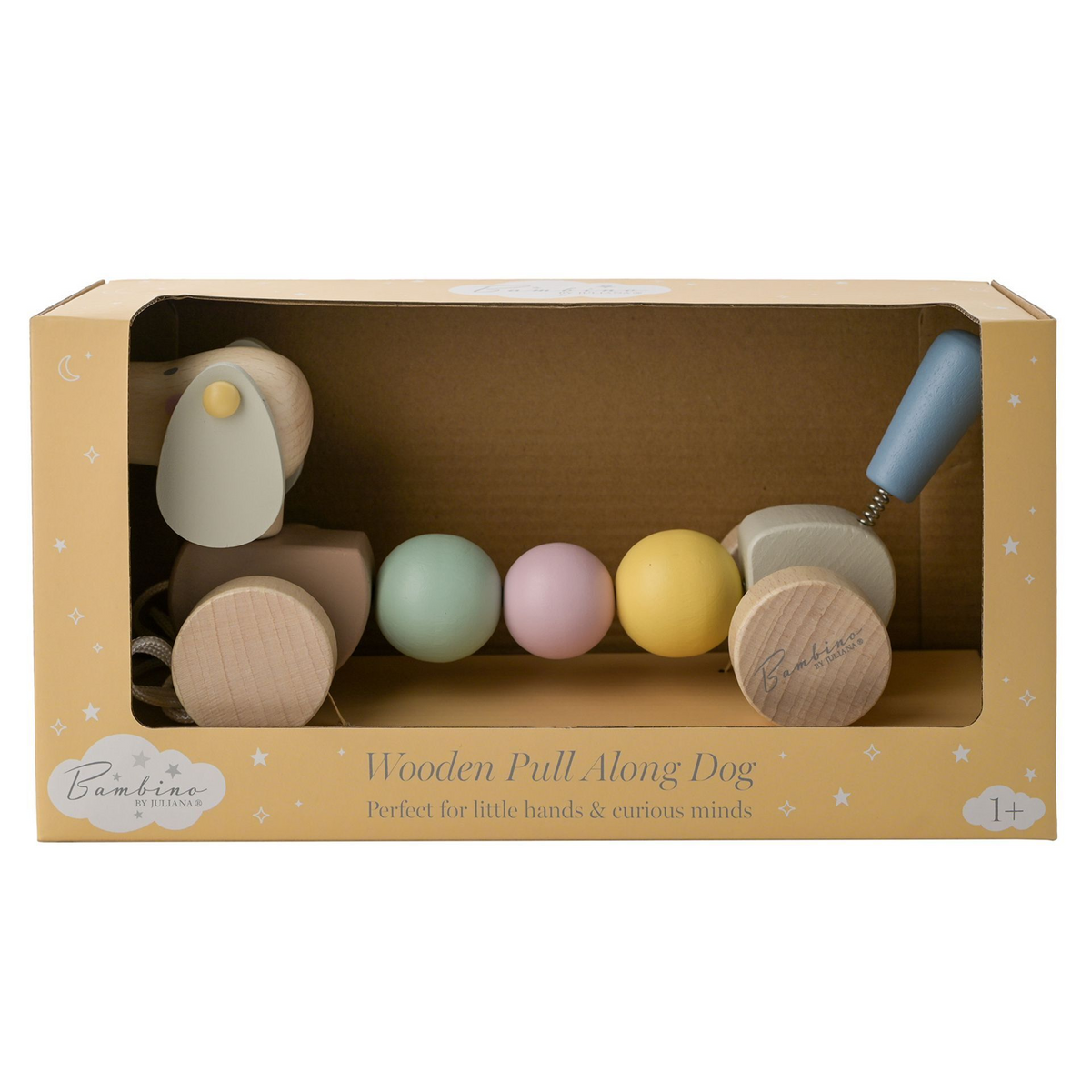 Bambino Pull Along Wooden Dog