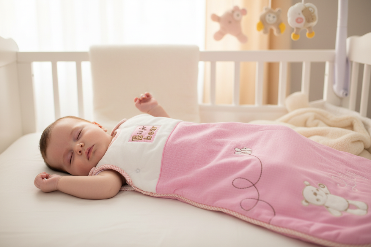 Sleeping Bag - PINK - 0-6 months- "B is for Bear"