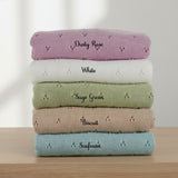 Personalised Knit Cotton Blankets (5 Colours)