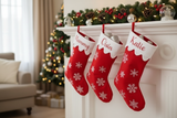 Four personalized Christmas stockings - Mammy, Oisín, Katie, Daddy
