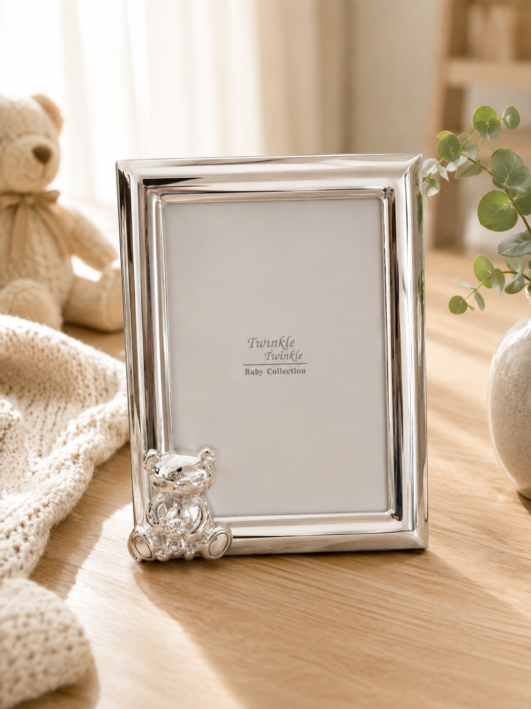 Silver Frame and Bib Gift Box