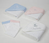 Hooded Baby Bath Towel & Mitt
