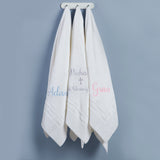 Organic Cotton Baby Christening Shawl - Personalised