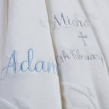 Organic Cotton Baby Christening Shawl - Personalised