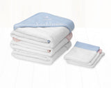 Twins- Hooded Baby Bath Towel & Mitt