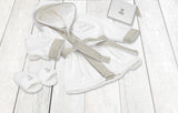 Baby's 1st Bathrobe & Slippers - Grey