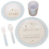 Bambino 5 Piece Melamine Tableware Set - Pink or Blue