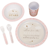 Bambino 5 Piece Melamine Tableware Set - Pink or Blue