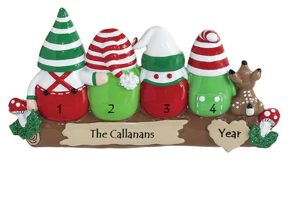 Idle Gnomes 4 Christmas Ornament - 1613-4
