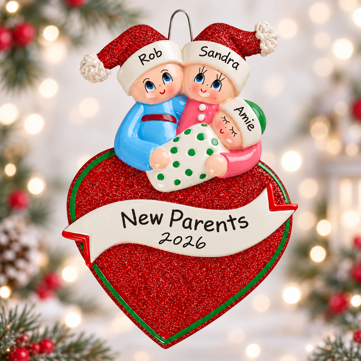 New Parents Personalised Ornament (1408)