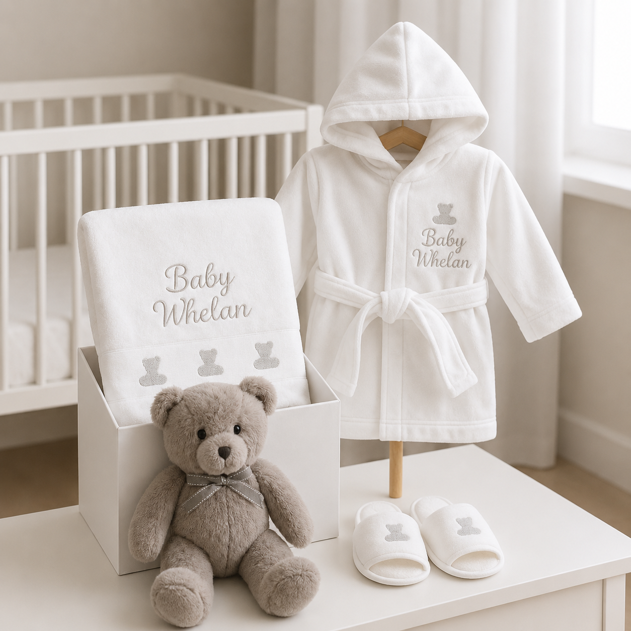 Personalised Baby Spa Gift Hamper - White