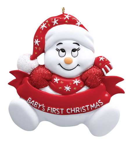 Snow Baby Red Ornament (122RW)