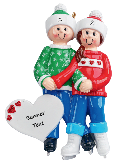 Skating Couple Personalised Ornament (1276)