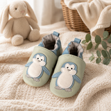 Penguin Leather Shoes- (6-12 months)- Pink or Blue