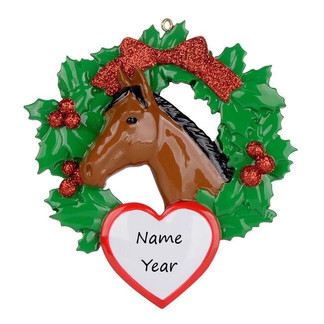 Bay Horse Christmas Ornament - personalised (1994)