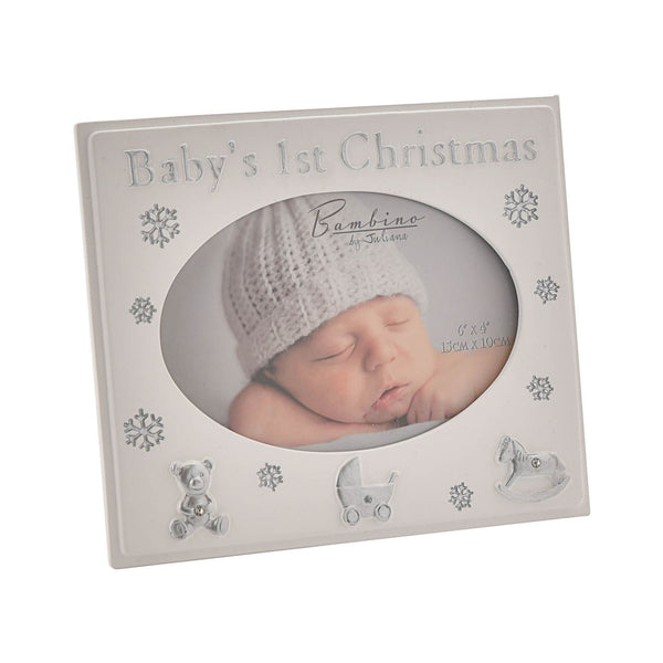 Baby's 1st Christmas Resin Photo Frame 4" x 6"