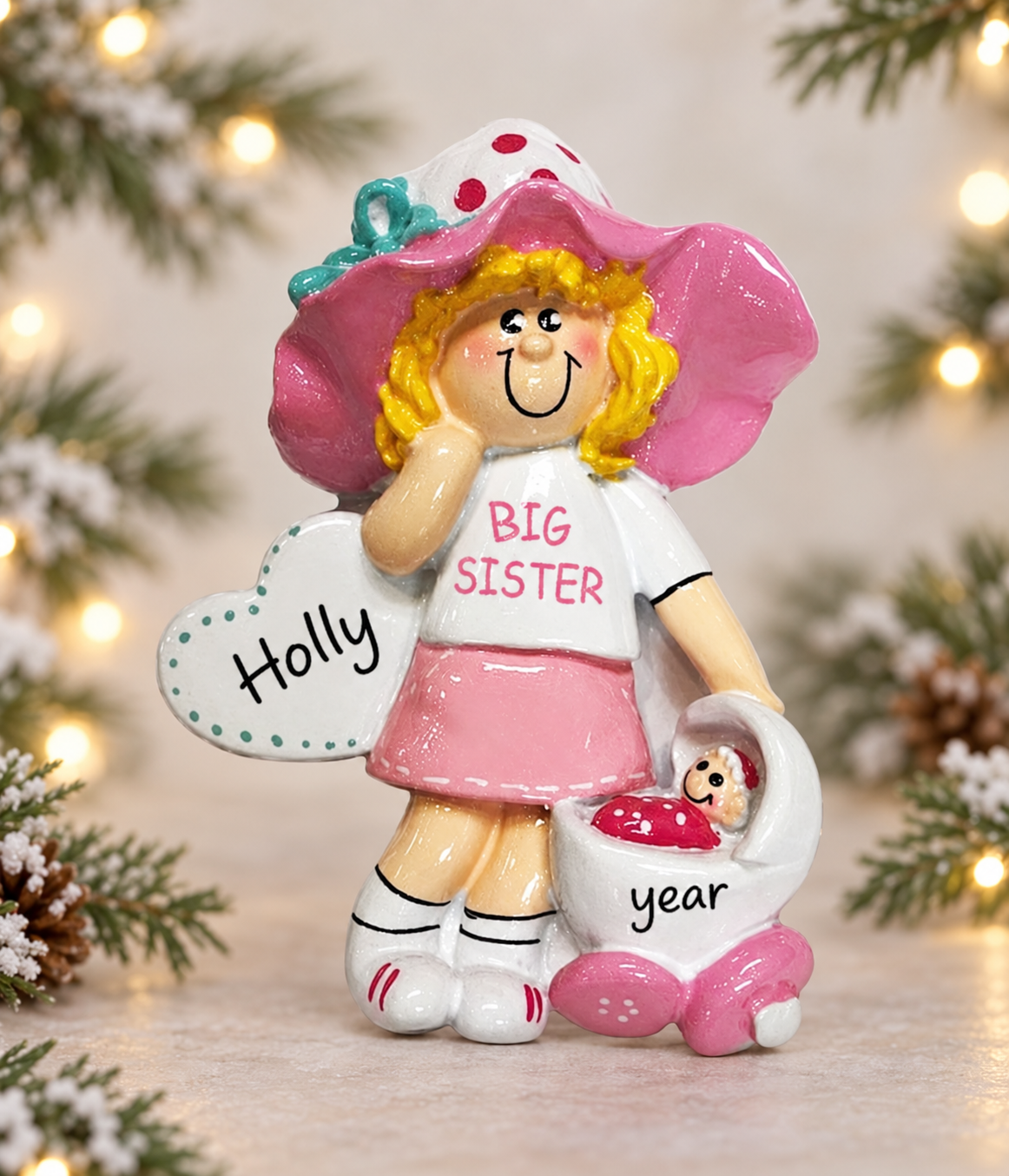 Big Sister ( buggy) Christmas Ornament (836y) - Blonde hair