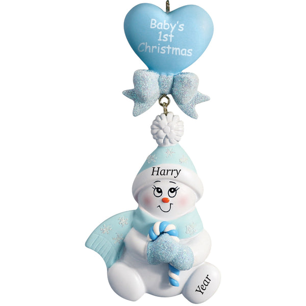 Baby's 1st Christmas Ornament -blue (HH7B)