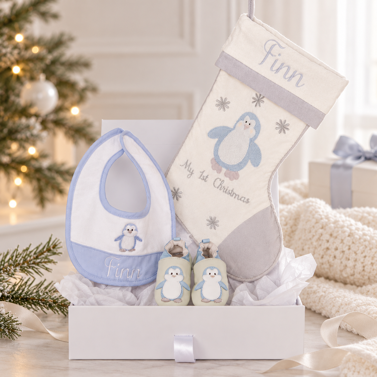 Baby's 1st Christmas Gift Box- Blue