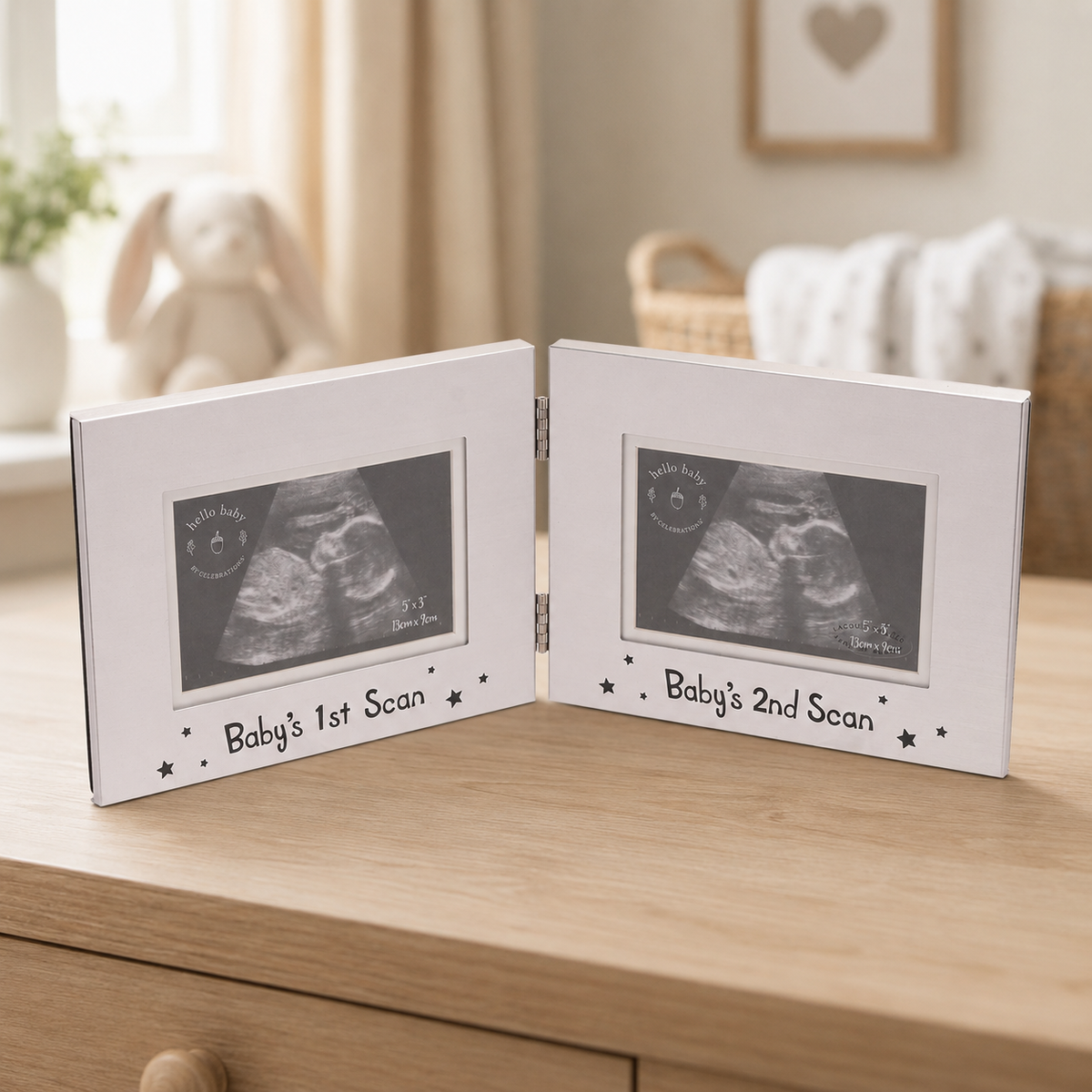 Baby's First & Second Scan Frame 4" x 2.5"