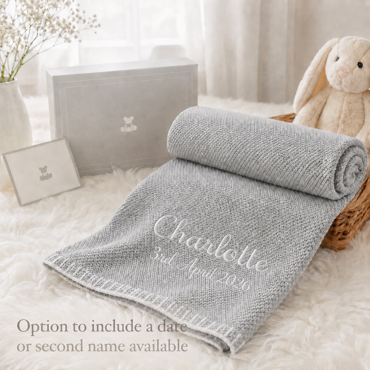 Signature Organic Cotton Baby Blanket- Personalised