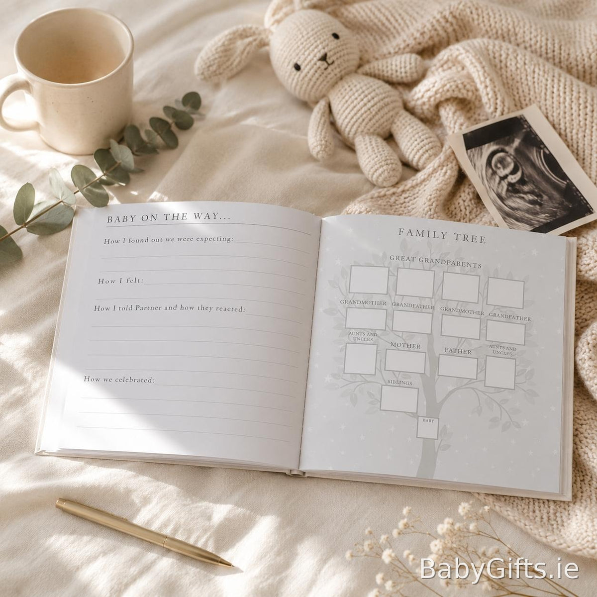 Widdop & Co Bambino Linen Pregnancy Diary - 9 Months