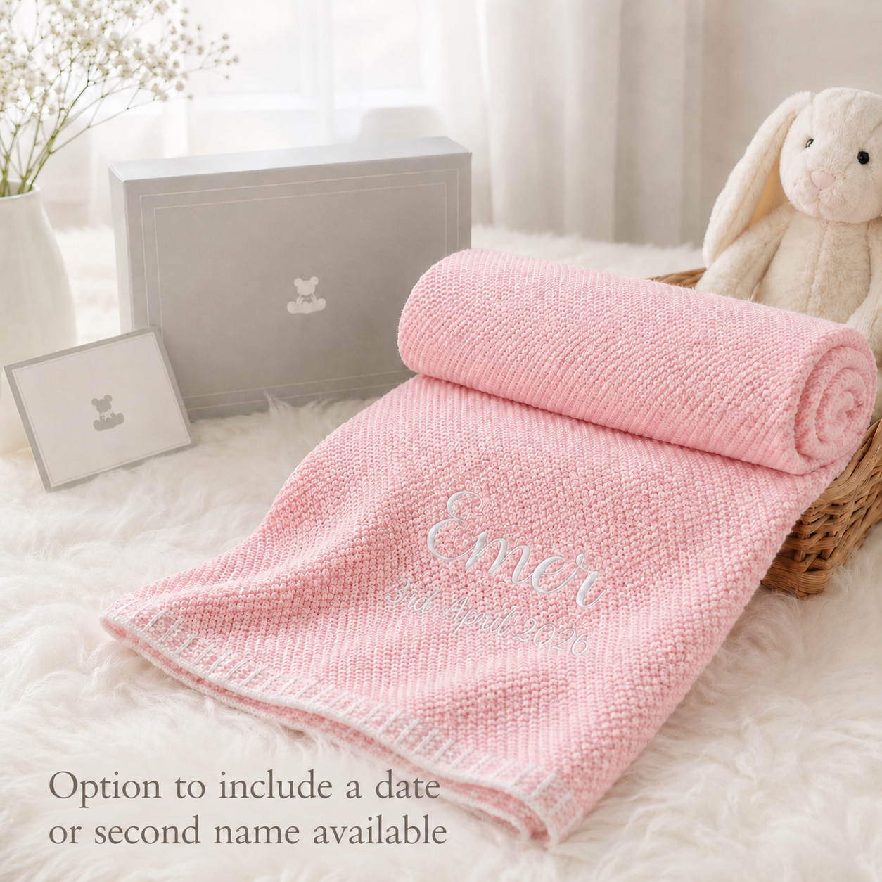 Signature Organic Cotton Baby Blanket- Personalised