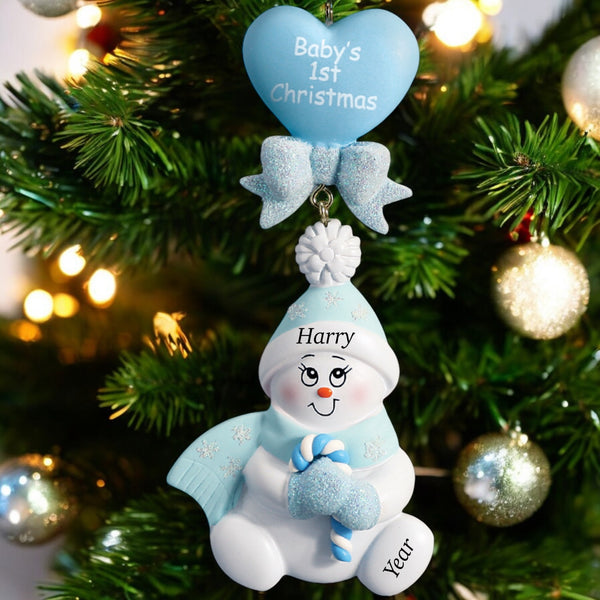 Baby's 1st Christmas Ornament -blue (HH7B)