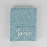 Personalised Knit Cotton Blankets (5 Colours)